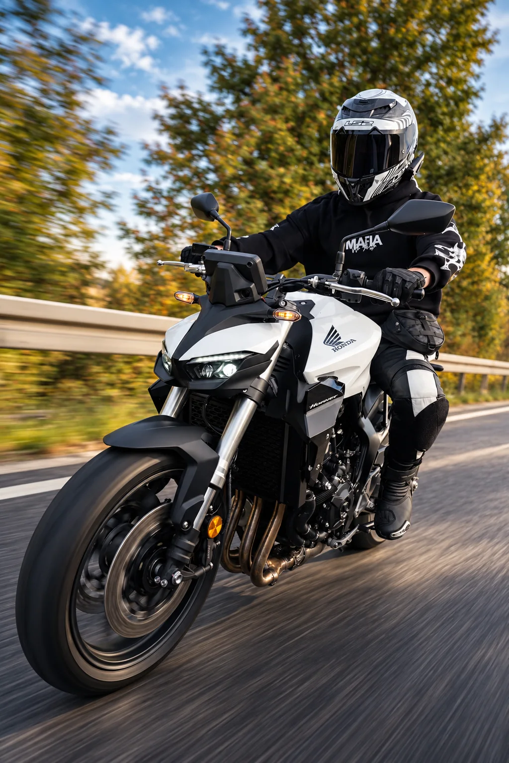 Honda Motorrad in Bewegung