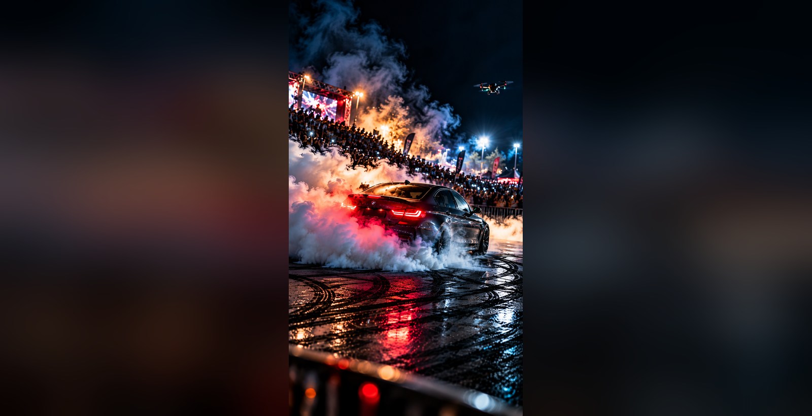 Tief am Teich – Burnoutshow